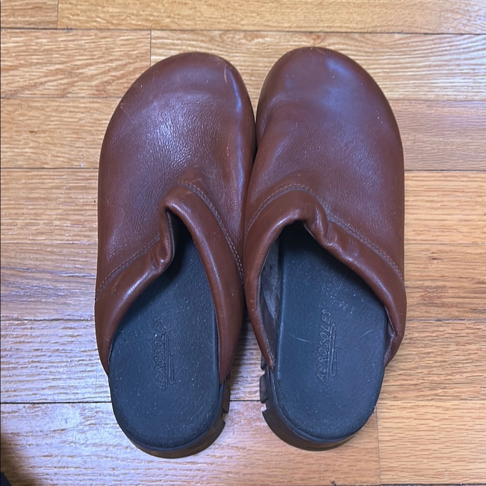 Women’s Brown Leather Slip-On Shoes